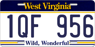 WV license plate 1QF956