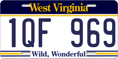 WV license plate 1QF969