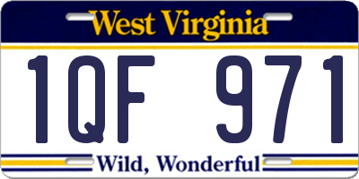 WV license plate 1QF971
