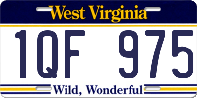 WV license plate 1QF975