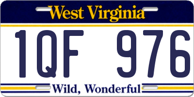 WV license plate 1QF976