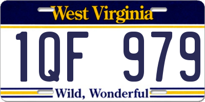 WV license plate 1QF979