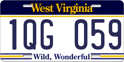 WV license plate 1QG059