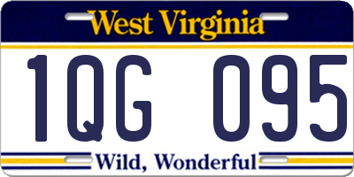 WV license plate 1QG095