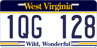 WV license plate 1QG128