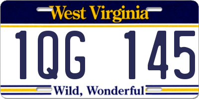 WV license plate 1QG145