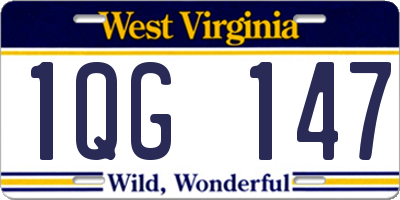 WV license plate 1QG147