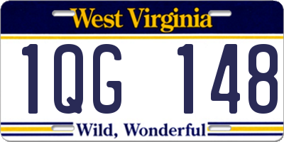 WV license plate 1QG148
