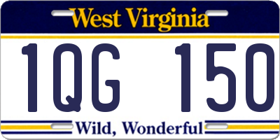 WV license plate 1QG150