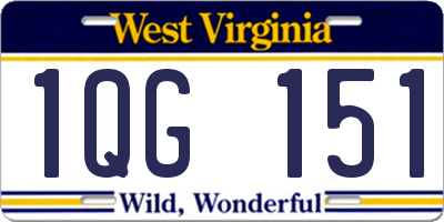WV license plate 1QG151