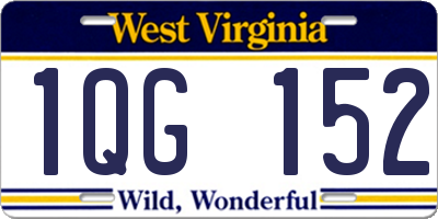 WV license plate 1QG152