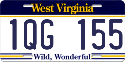 WV license plate 1QG155