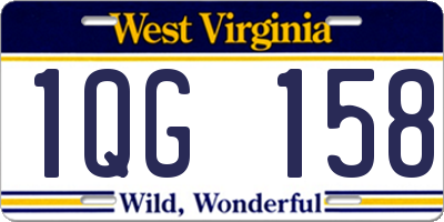 WV license plate 1QG158