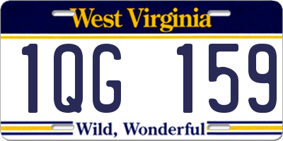 WV license plate 1QG159