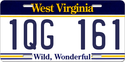 WV license plate 1QG161