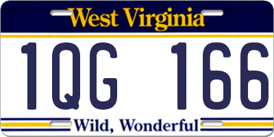 WV license plate 1QG166