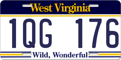 WV license plate 1QG176