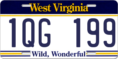 WV license plate 1QG199