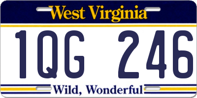 WV license plate 1QG246