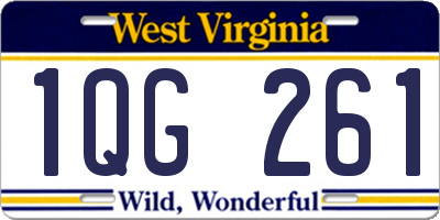 WV license plate 1QG261
