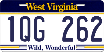 WV license plate 1QG262