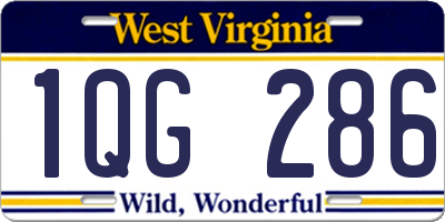 WV license plate 1QG286