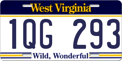 WV license plate 1QG293