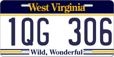 WV license plate 1QG306