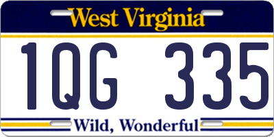 WV license plate 1QG335