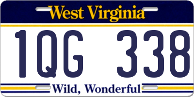 WV license plate 1QG338
