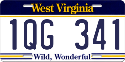WV license plate 1QG341