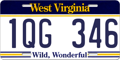 WV license plate 1QG346