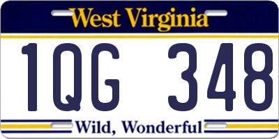 WV license plate 1QG348