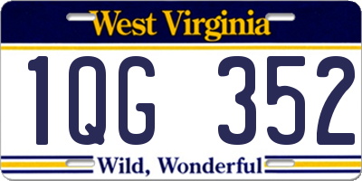 WV license plate 1QG352