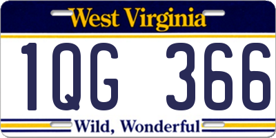 WV license plate 1QG366