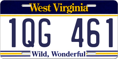 WV license plate 1QG461