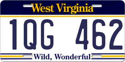 WV license plate 1QG462