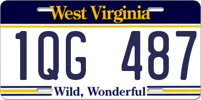 WV license plate 1QG487