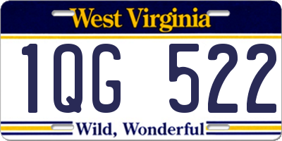 WV license plate 1QG522