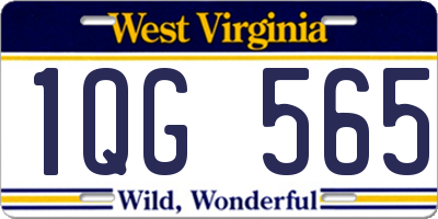 WV license plate 1QG565