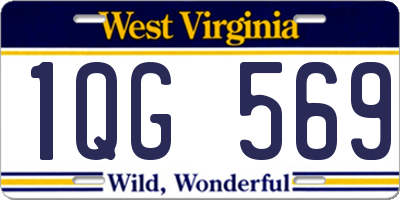 WV license plate 1QG569