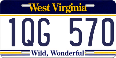 WV license plate 1QG570