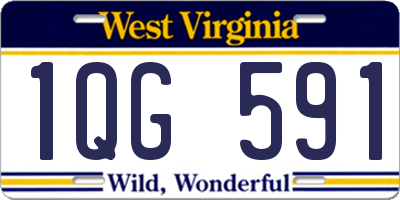 WV license plate 1QG591