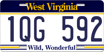 WV license plate 1QG592