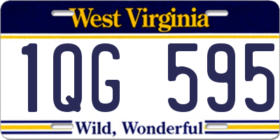 WV license plate 1QG595