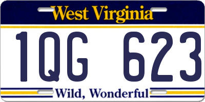 WV license plate 1QG623