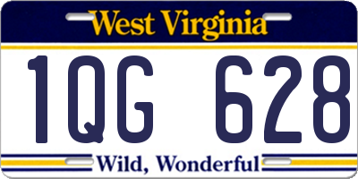 WV license plate 1QG628