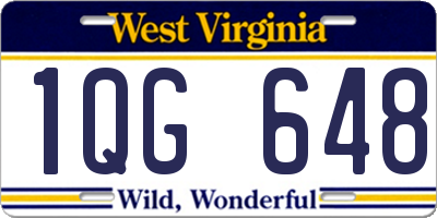 WV license plate 1QG648