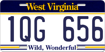 WV license plate 1QG656