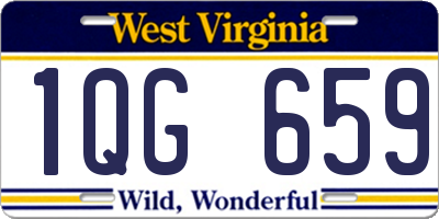 WV license plate 1QG659